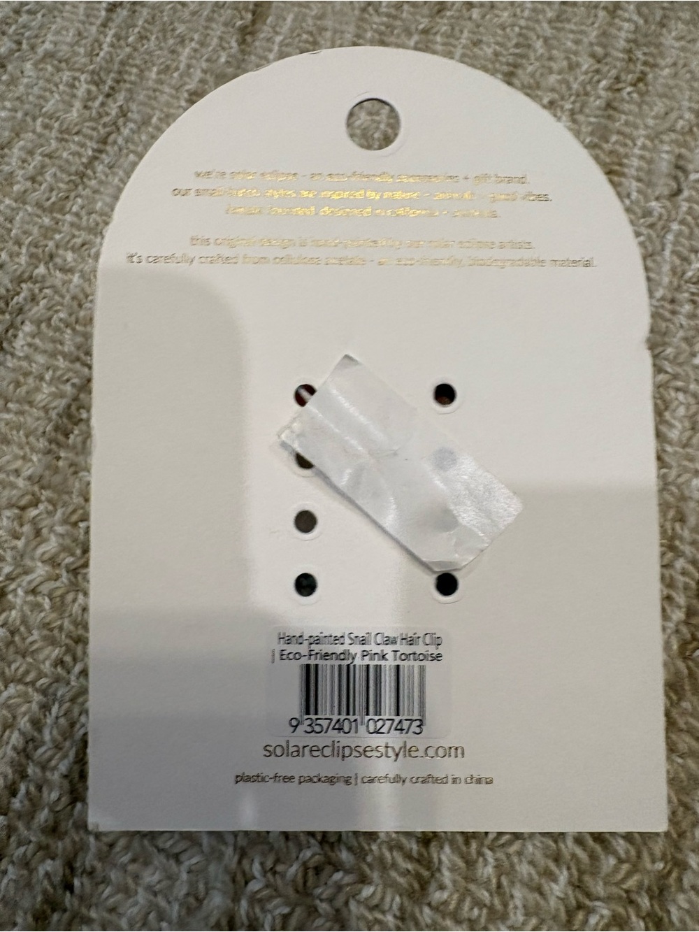 Eclipse Multicolor & Pearlescent Snail Hair Clip - Picture 3 of 3